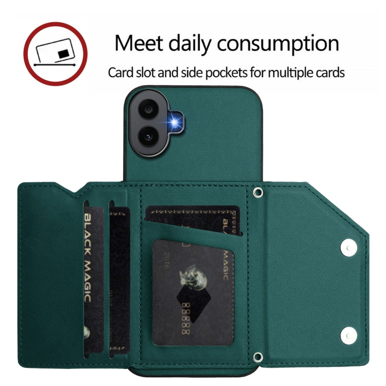 For Nothing CMF Phone 1 Skin Feel Four Card Slots Phone Case with Wrist Strap
