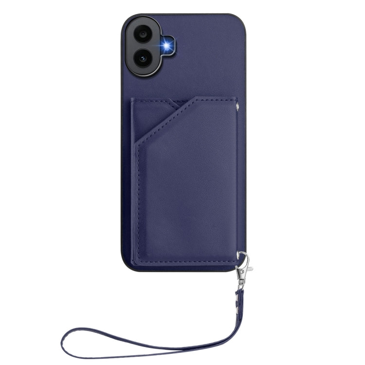 For Nothing CMF Phone 1 Skin Feel Four Card Slots Phone Case with Wrist Strap