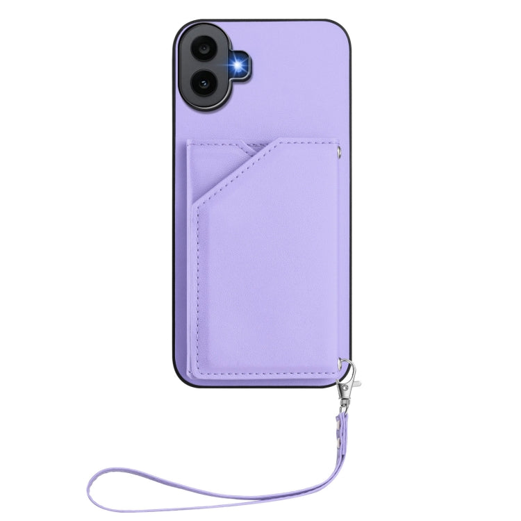 For Nothing CMF Phone 1 Skin Feel Four Card Slots Phone Case with Wrist Strap