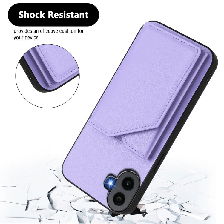 For Nothing CMF Phone 1 Skin Feel Four Card Slots Phone Case with Wrist Strap