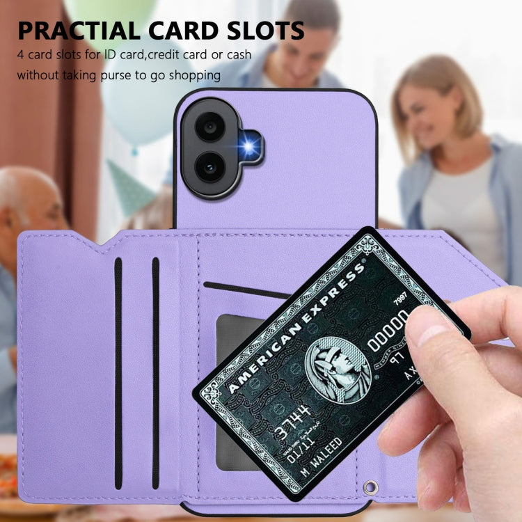 For Nothing CMF Phone 1 Skin Feel Four Card Slots Phone Case with Wrist Strap
