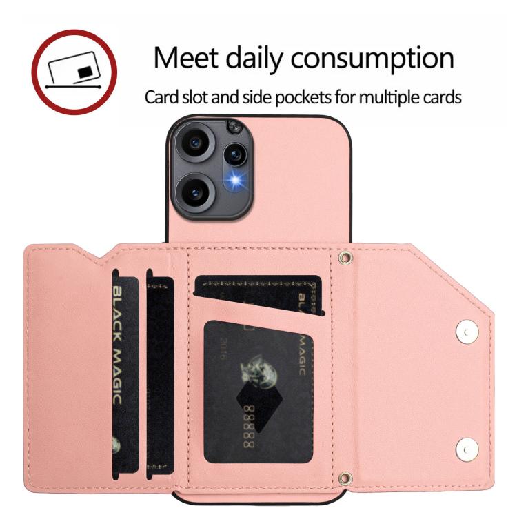 For Nothing CMF Phone 2 Pro Skin Feel Four Card Slots Phone Case with Wrist Strap