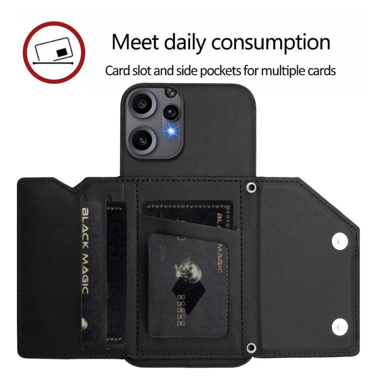 For Nothing CMF Phone 2 Pro Skin Feel Four Card Slots Phone Case with Wrist Strap