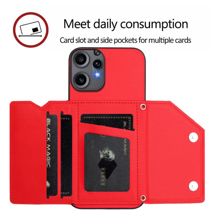 For Nothing CMF Phone 2 Pro Skin Feel Four Card Slots Phone Case with Wrist Strap