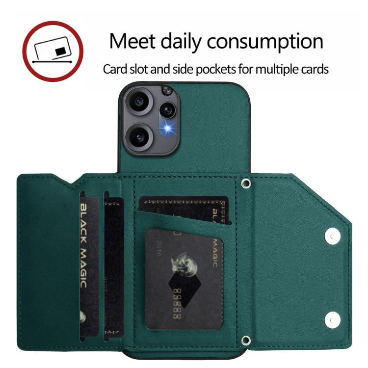 For Nothing CMF Phone 2 Pro Skin Feel Four Card Slots Phone Case with Wrist Strap