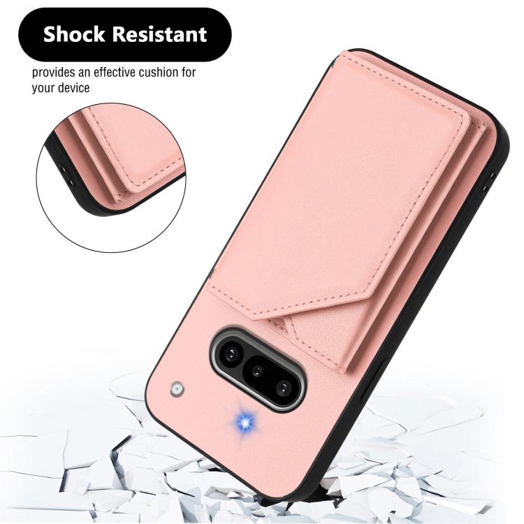 For Nothing Phone 3a Skin Feel Four Card Slots Phone Case with Wrist Strap