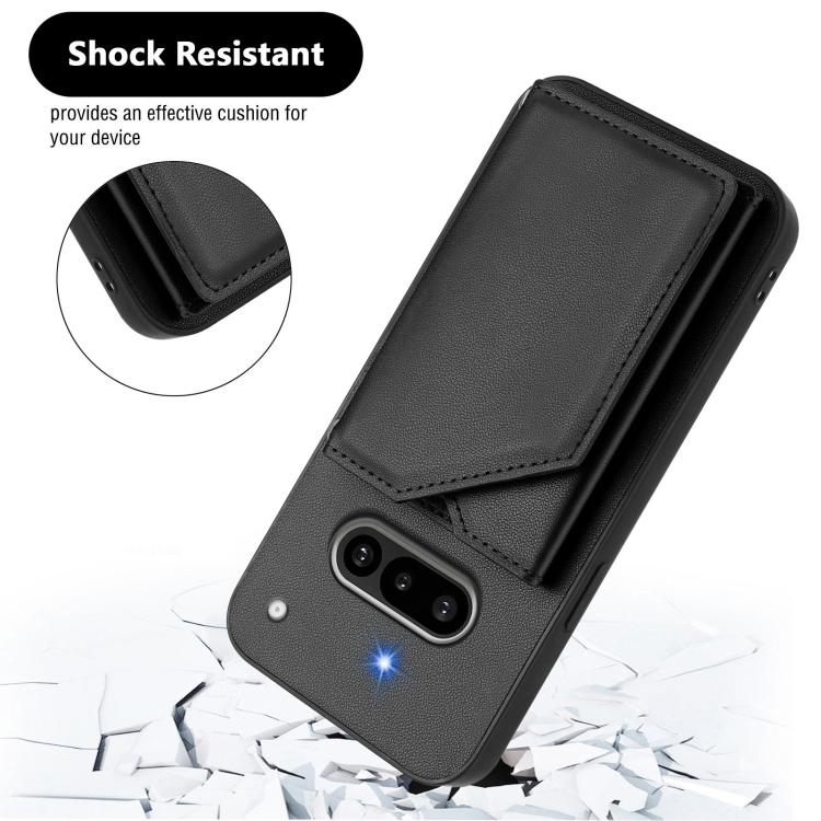 For Nothing Phone 3a Skin Feel Four Card Slots Phone Case with Wrist Strap
