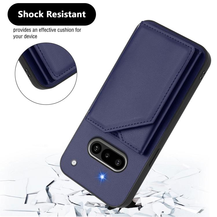 For Nothing Phone 3a Skin Feel Four Card Slots Phone Case with Wrist Strap