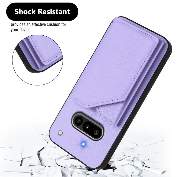 For Nothing Phone 3a Skin Feel Four Card Slots Phone Case with Wrist Strap