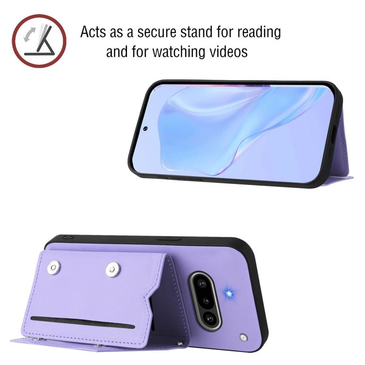 For Nothing Phone 3a Skin Feel Four Card Slots Phone Case with Wrist Strap