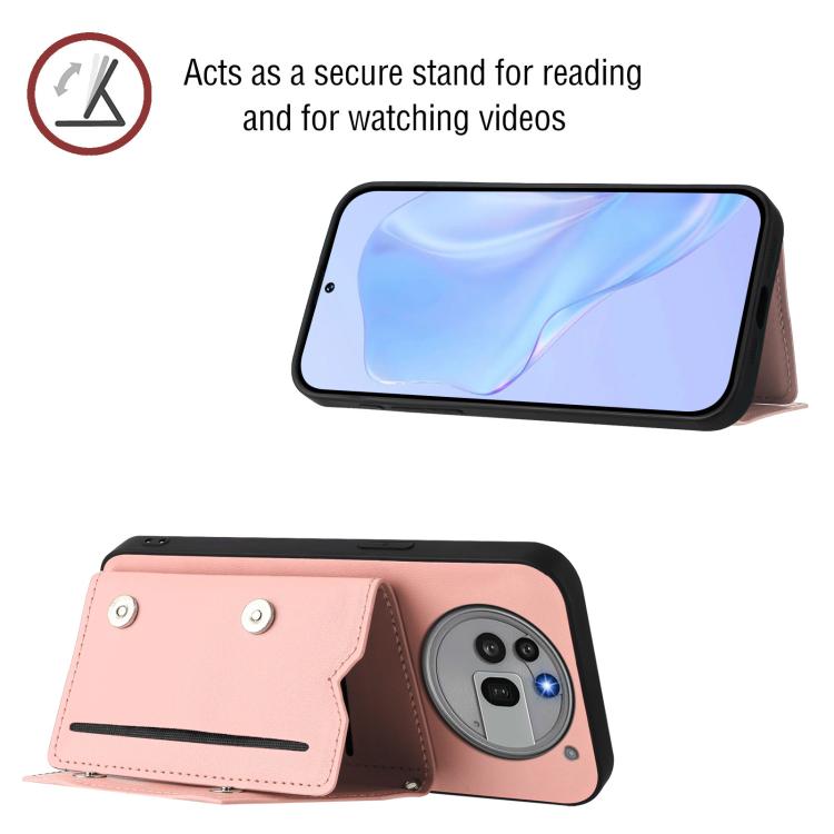 For Nothing Phone 3a Pro Skin Feel Four Card Slots Phone Case with Wrist Strap