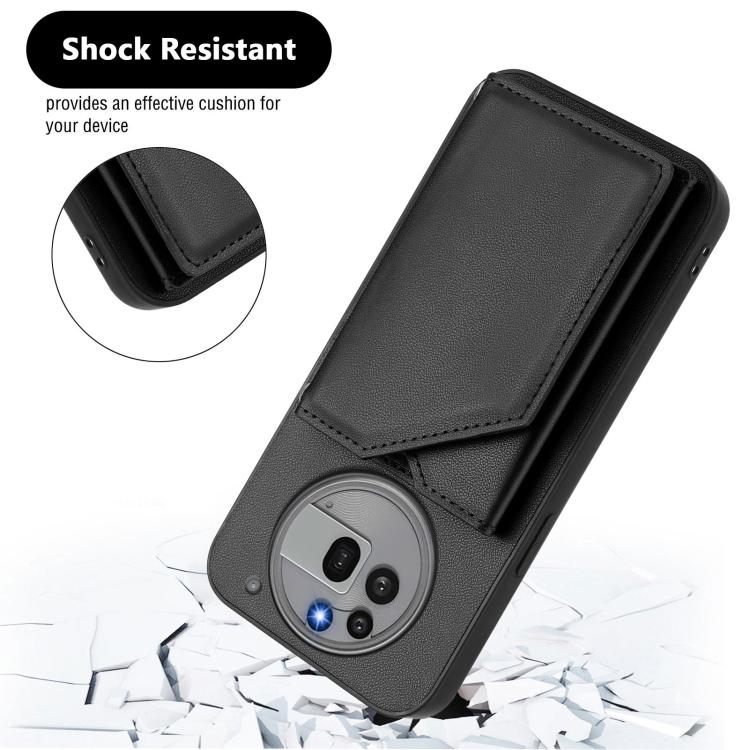 For Nothing Phone 3a Pro Skin Feel Four Card Slots Phone Case with Wrist Strap