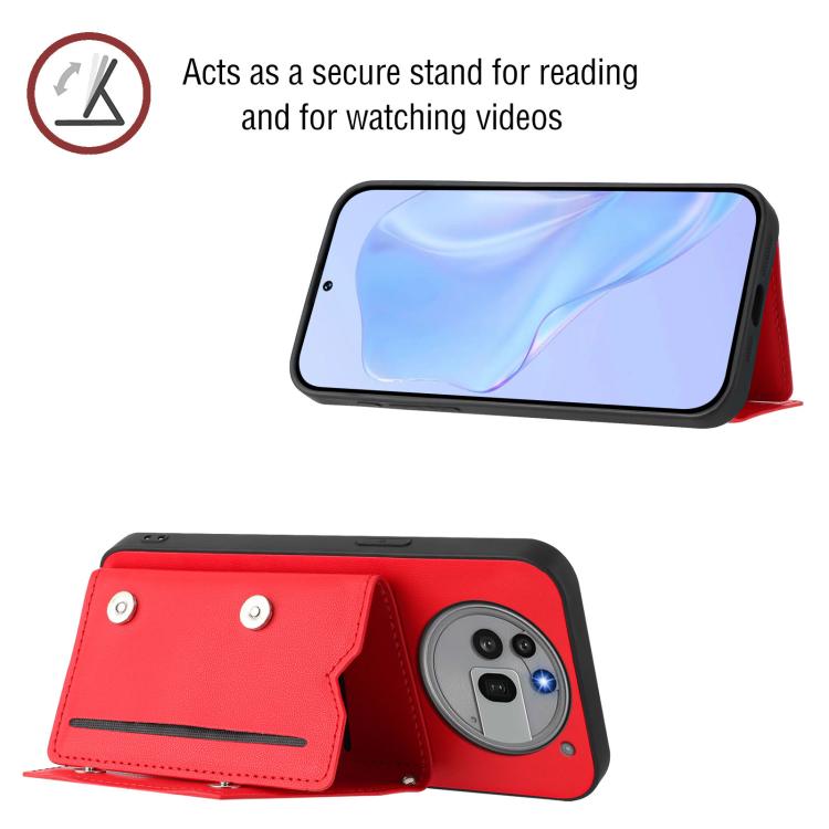 For Nothing Phone 3a Pro Skin Feel Four Card Slots Phone Case with Wrist Strap
