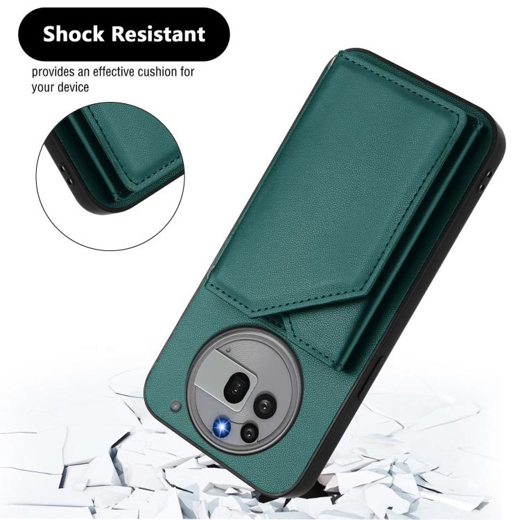 For Nothing Phone 3a Pro Skin Feel Four Card Slots Phone Case with Wrist Strap