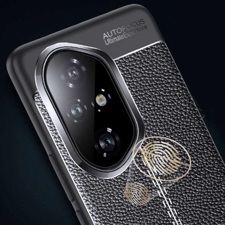For Honor 300 Litchi Texture TPU Shockproof Phone Case - Black