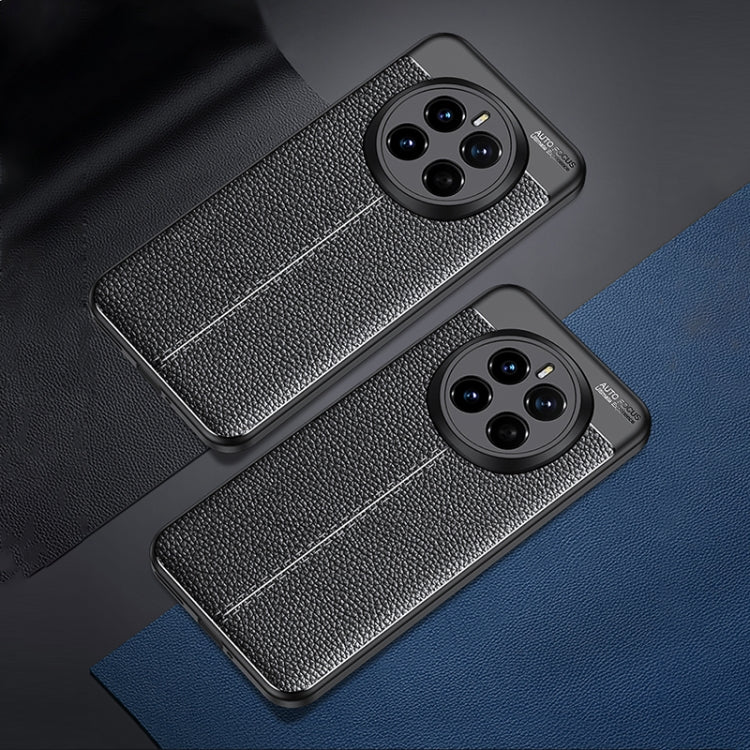 For Honor Magic7 Litchi Texture TPU Shockproof Phone Case - Black