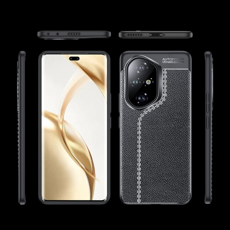 For Honor 300 Ultra Litchi Texture TPU Shockproof Phone Case - Black