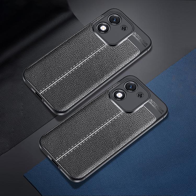 For Honor X70i Litchi Texture TPU Shockproof Phone Case - Black