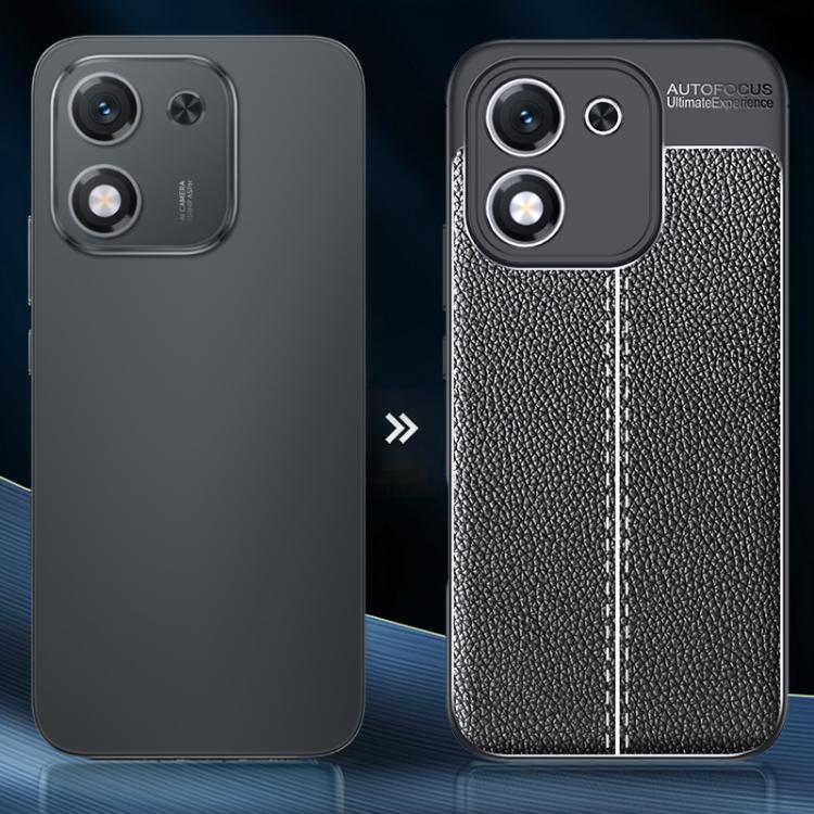 For Honor X70i Litchi Texture TPU Shockproof Phone Case - Black