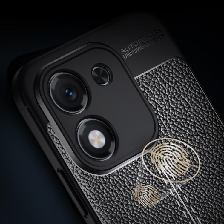 For Honor X70i Litchi Texture TPU Shockproof Phone Case - Black