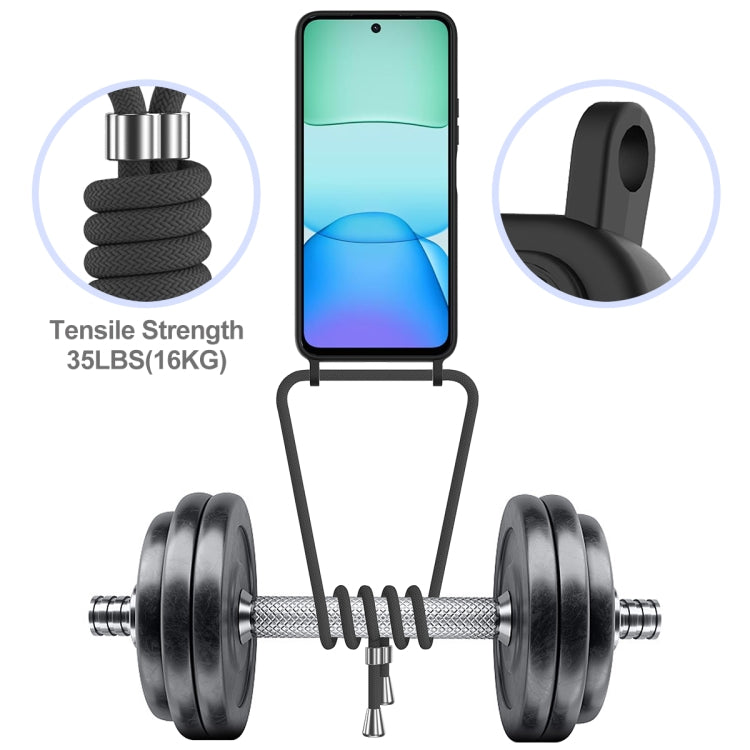 For Redmi 13 4G / 5G / Note 13R 5G Integrated Card Bag Solid Color Liquid Silicone Phone Case with Lanyard