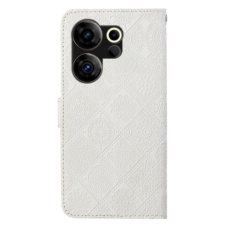 For Tecno Camon 20 Premier Ethnic Style Embossed Pattern Leather Phone Case