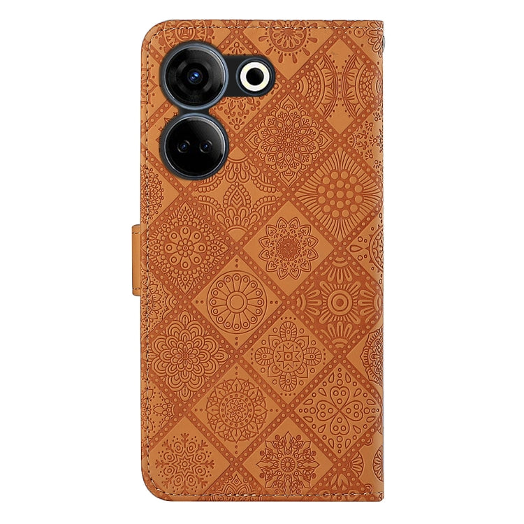 For Tecno Camon 20 / 20 Pro Ethnic Style Embossed Pattern Leather Phone Case