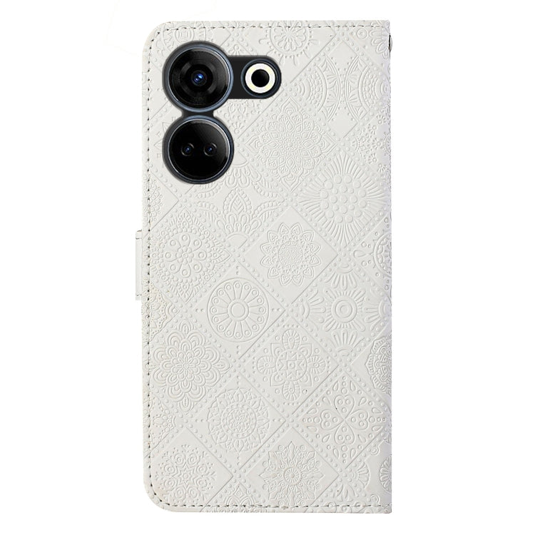 For Tecno Camon 20 / 20 Pro Ethnic Style Embossed Pattern Leather Phone Case