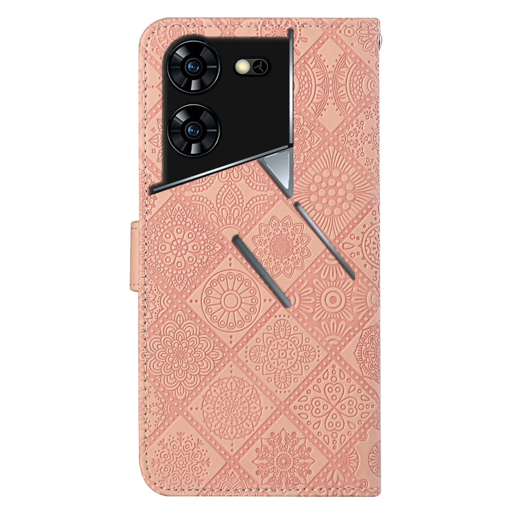 For Tecno Pova 5 Pro Ethnic Style Embossed Pattern Leather Phone Case