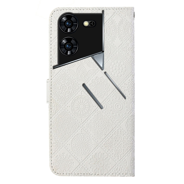 For Tecno Pova 5 Pro Ethnic Style Embossed Pattern Leather Phone Case