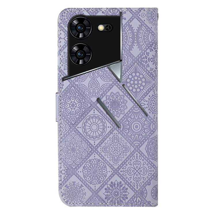 For Tecno Pova 5 Pro Ethnic Style Embossed Pattern Leather Phone Case