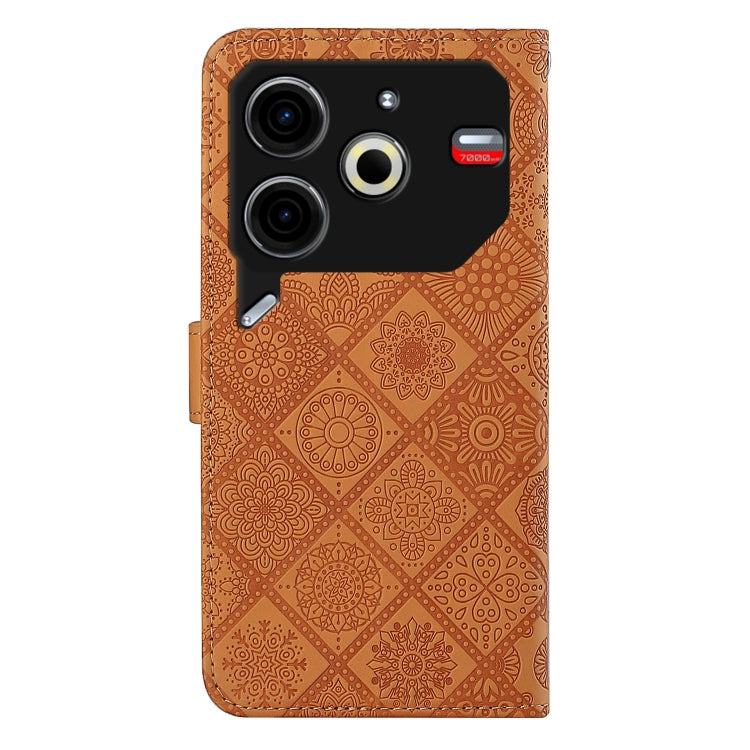 For Tecno Pova 6 Neo Ethnic Style Embossed Pattern Leather Phone Case