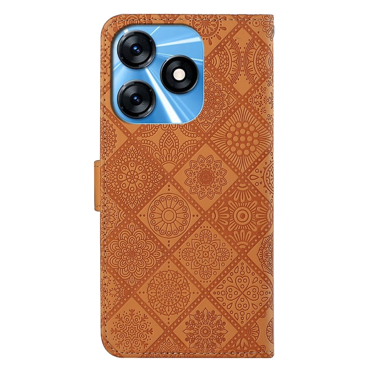 For Tecno Spark 10 / Spark 10C Ethnic Style Embossed Pattern Leather Phone Case