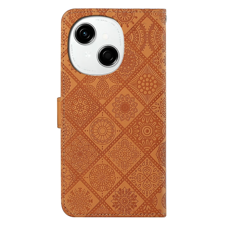 For Tecno Spark Go 1 Ethnic Style Embossed Pattern Leather Phone Case