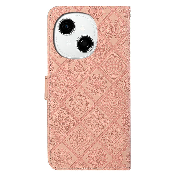 For Tecno Spark Go 1 Ethnic Style Embossed Pattern Leather Phone Case
