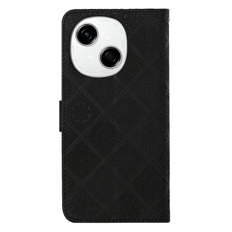 For Tecno Spark Go 1 Ethnic Style Embossed Pattern Leather Phone Case