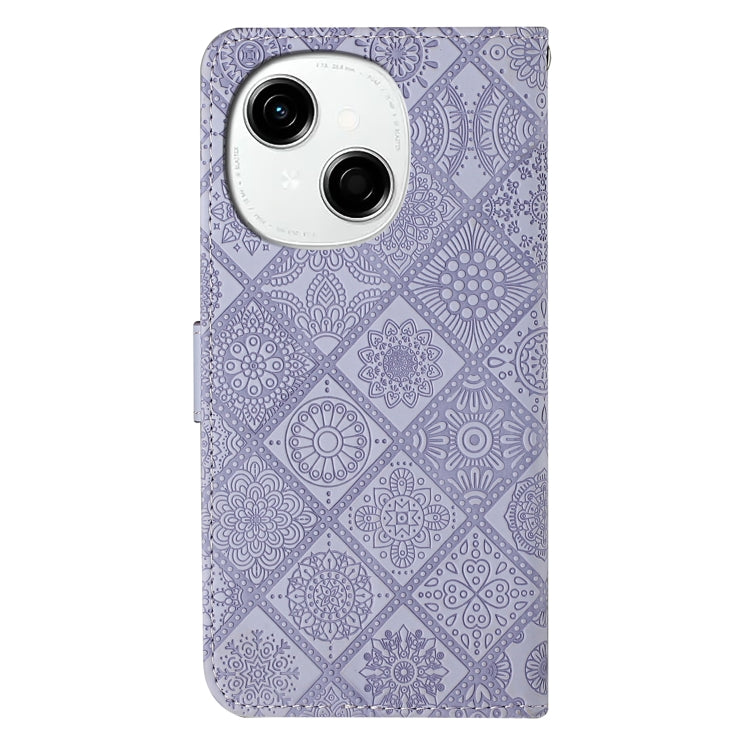 For Tecno Spark Go 1 Ethnic Style Embossed Pattern Leather Phone Case