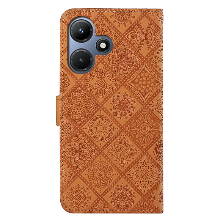 For Infinix Hot 30i Ethnic Style Embossed Pattern Leather Phone Case