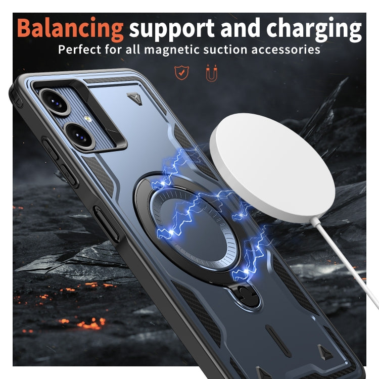 For Samsung Galaxy A06 4G PC Hybrid TPU Armor MagSafe Ring Holder Phone Case