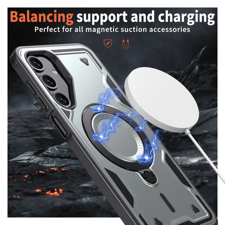 For Samsung Galaxy A16 5G PC Hybrid TPU Armor MagSafe Ring Holder Phone Case