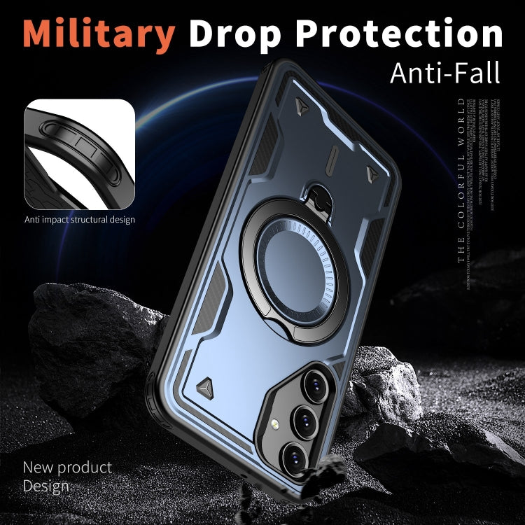 For Samsung Galaxy A16 5G PC Hybrid TPU Armor MagSafe Ring Holder Phone Case