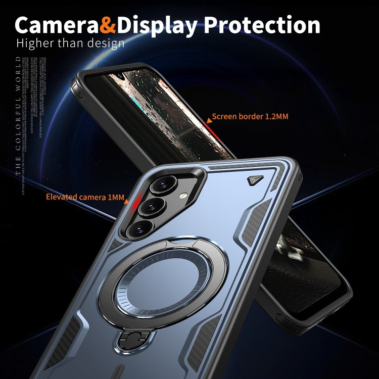 For Samsung Galaxy A16 5G PC Hybrid TPU Armor MagSafe Ring Holder Phone Case