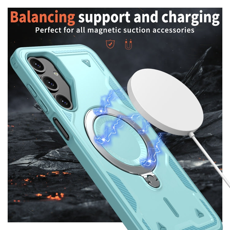 For Samsung Galaxy A16 5G PC Hybrid TPU Armor MagSafe Ring Holder Phone Case