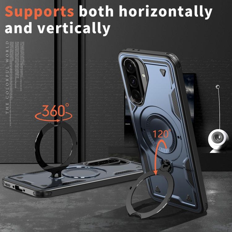 For Samsung Galaxy A36 5G PC Hybrid TPU Armor MagSafe Ring Holder Phone Case