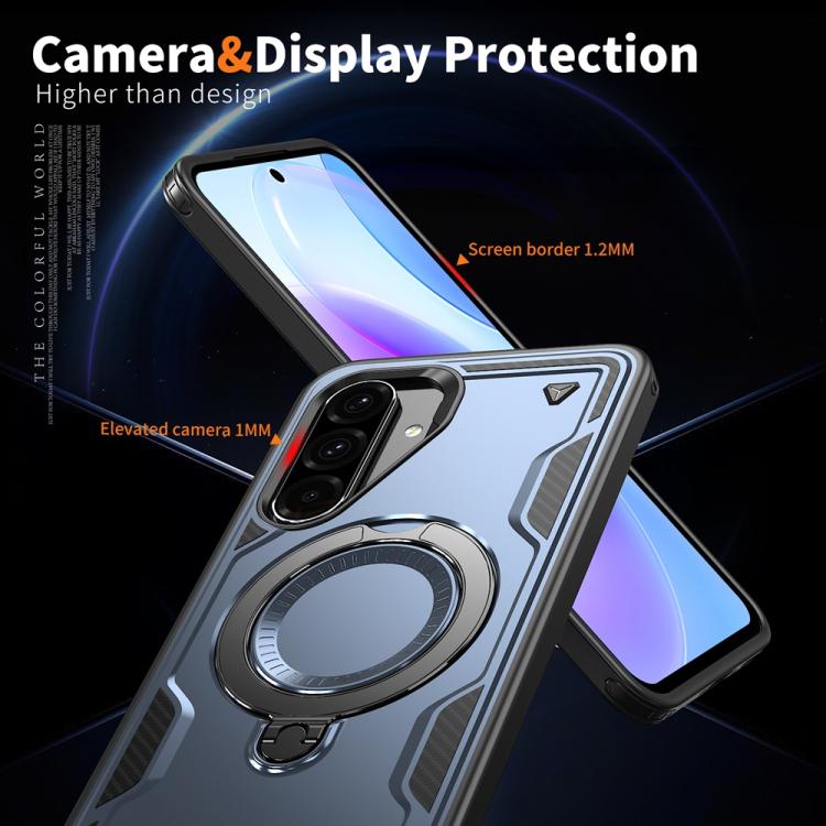 For Samsung Galaxy A36 5G PC Hybrid TPU Armor MagSafe Ring Holder Phone Case