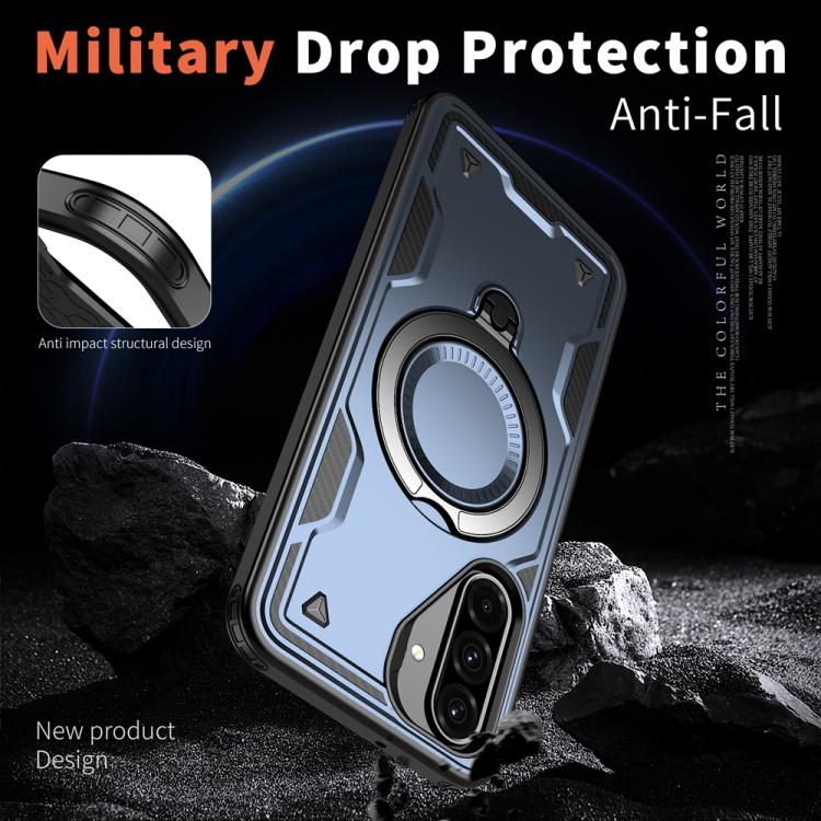 For Samsung Galaxy A26 5G PC Hybrid TPU Armor MagSafe Ring Holder Phone Case