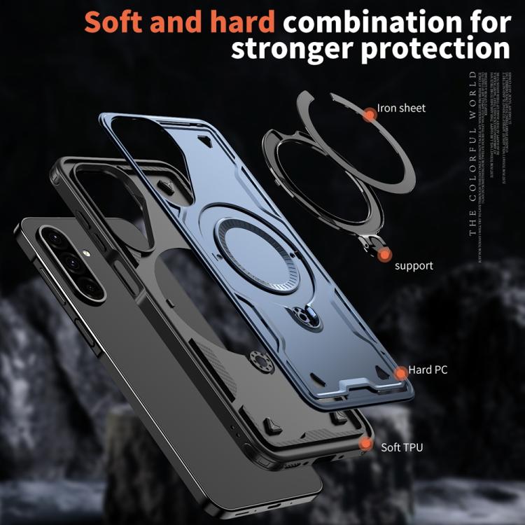 For Samsung Galaxy A26 5G PC Hybrid TPU Armor MagSafe Ring Holder Phone Case