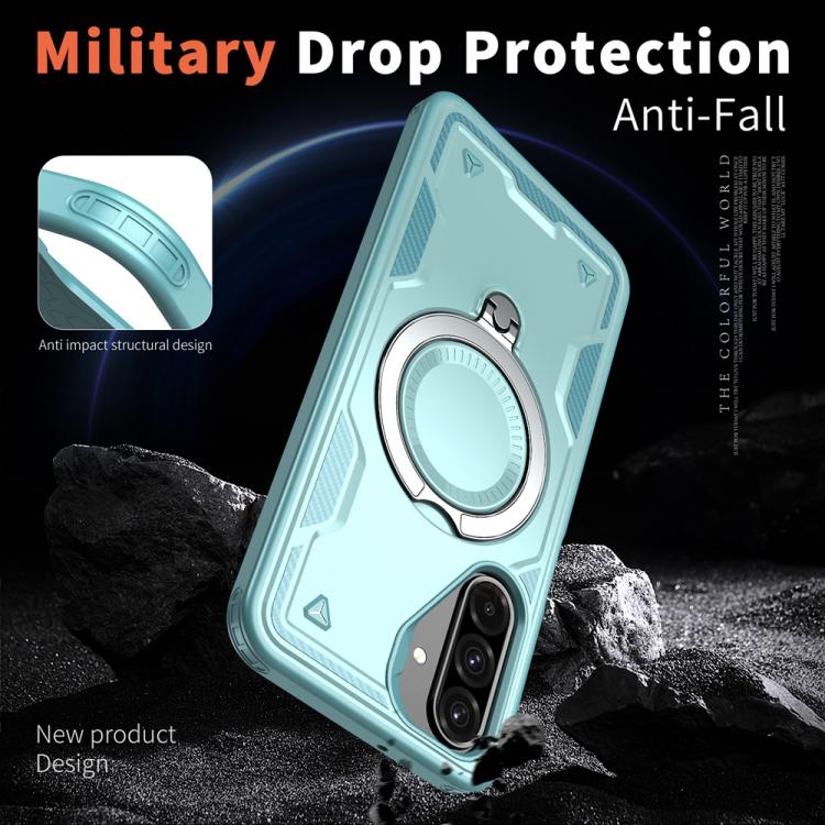 For Samsung Galaxy A26 5G PC Hybrid TPU Armor MagSafe Ring Holder Phone Case