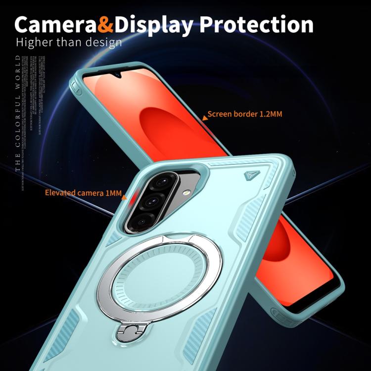 For Samsung Galaxy A26 5G PC Hybrid TPU Armor MagSafe Ring Holder Phone Case