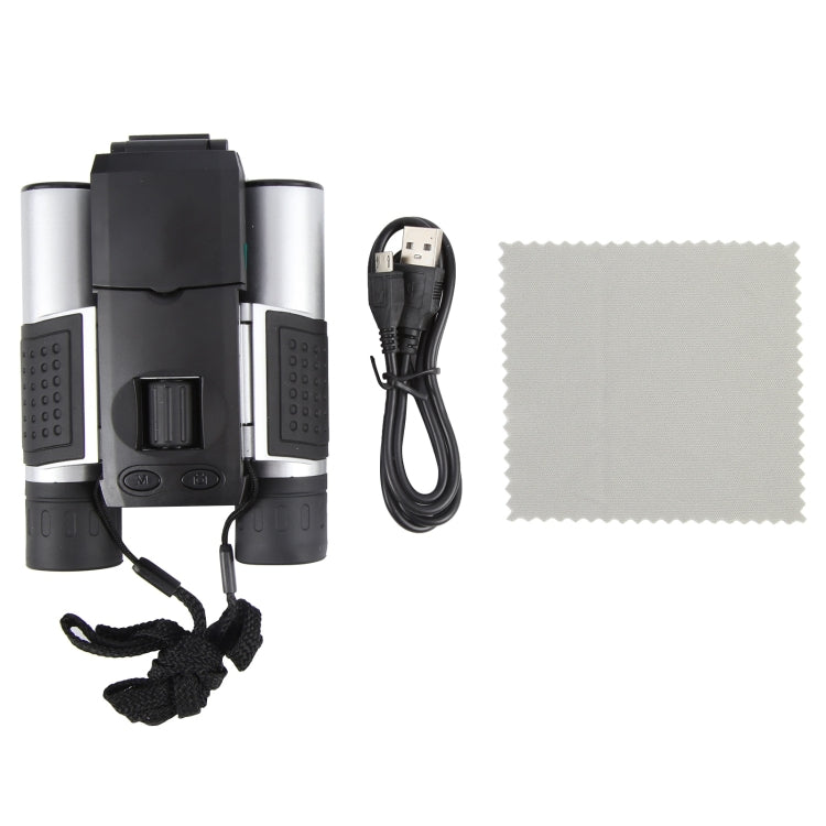 10X 1.5 inch LCD Screen Binocular Telescope Digital Camera - Silver Black